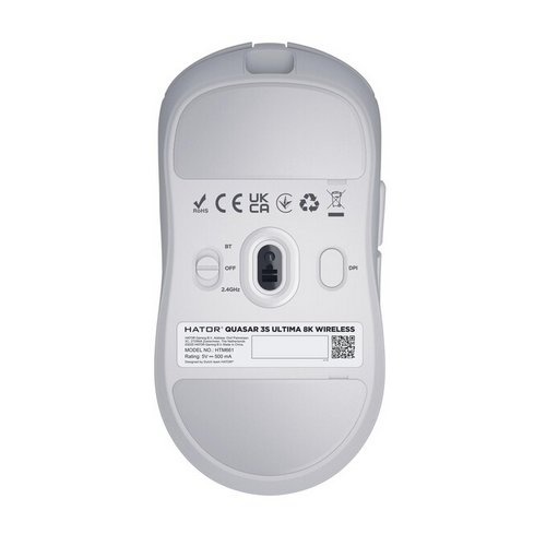 Mouse wireless Hator Quasar 3S white