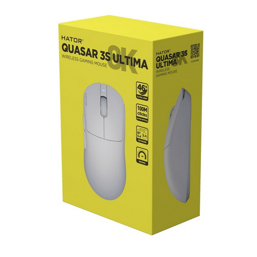 Mouse wireless Hator Quasar 3S white