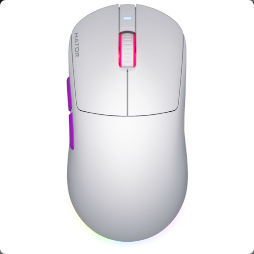 Mouse Optic Hator Quasar 3 ULTRA 8K, USB Wireless/USB/Bluetooth, White