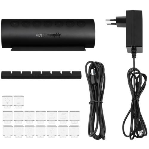 Hub USB CTRL 7, 7x USB 3.0 Type A, RGB, Negru, SPUH-HC71217.11