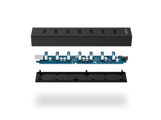 Hub USB Orico H7013-U3-AD, 7x USB 3.2 gen 1, Black