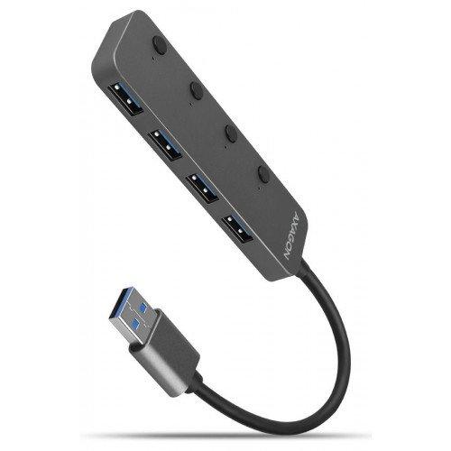 Hub USB Axagon HUE-MSA, 4x USB 3.2 Gen1, Grey