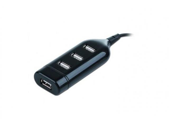 Hub USB Gembird UHB-CT02, 4x USB 2.0, Black