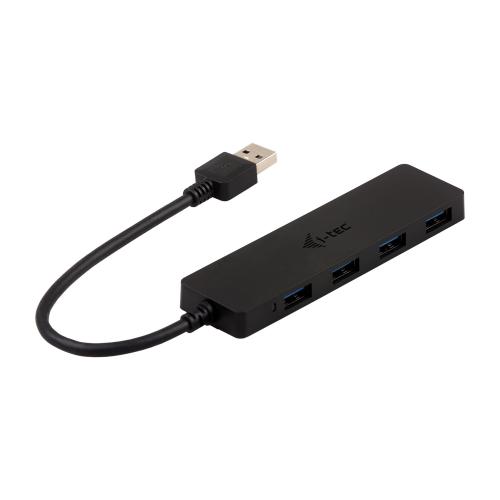 Hub USB i-tec Slim U3HUB404, 4x USB 3.2 gen 1, Black