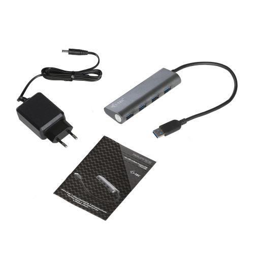 Hub USB i-tec U3HUB448, 4x USB 3.2 gen 1, Grey