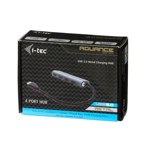 Hub USB i-tec U3HUB448, 4x USB 3.2 gen 1, Grey