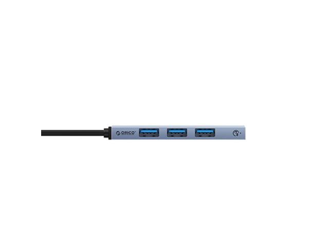 HUB USB Orico AHC1-4A-GY, 3x USB 3.0 female + 1x USB 2.0, 0.15m, Grey