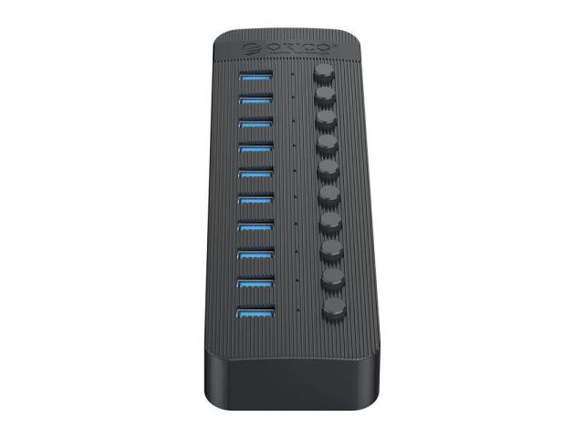 HUB USB Orico CT2U3-10AB, 10x USB 3.2 Gen 1, Black