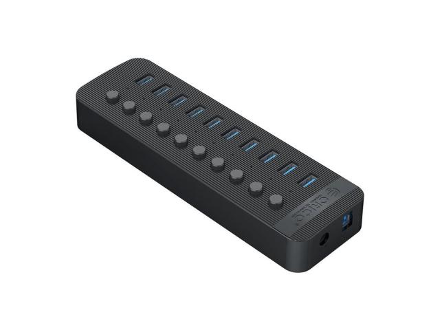 HUB USB Orico CT2U3-10AB, 10x USB 3.2 Gen 1, Black
