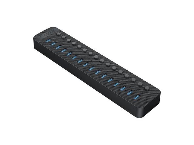 HUB USB Orico CT2U3-16AB-BK, 16x USB 3.2 Gen 1, Black