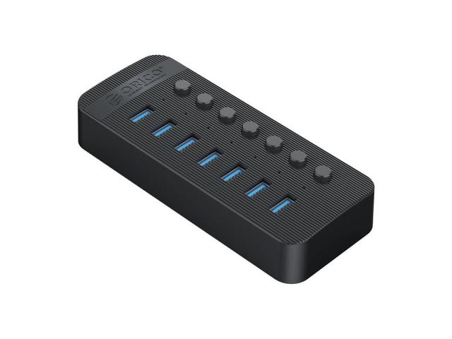 HUB USB Orico CT2U3-7AB, 7x USB 3.2 Gen 1, Silver