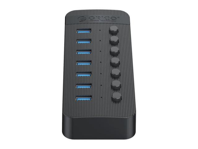 HUB USB Orico CT2U3-7AB, 7x USB 3.2 Gen 1, Silver
