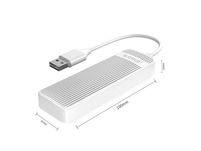HUB USB Orico FL02, 4x USB 2.0, White