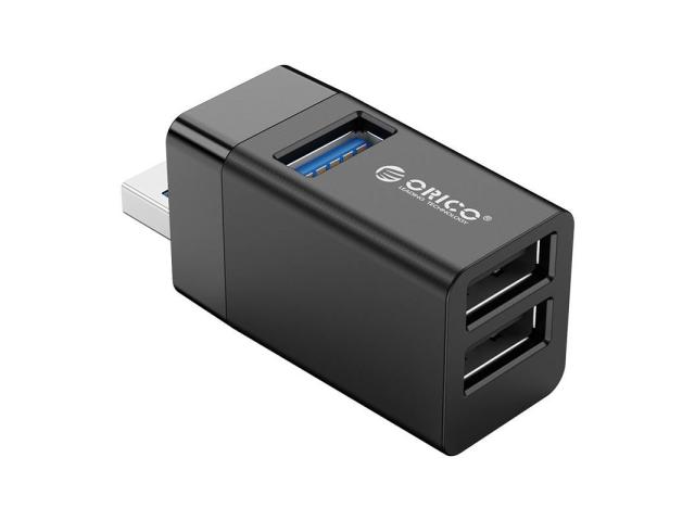 Mini Hub USB Orico MINI-U32-BK, 2x USB 2.0, 1x USB 3.2 gen 1, Black