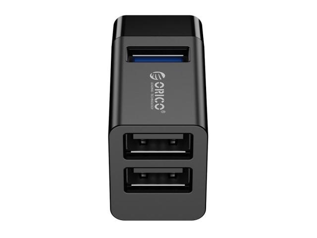 Mini Hub USB Orico MINI-U32-BK, 2x USB 2.0, 1x USB 3.2 gen 1, Black