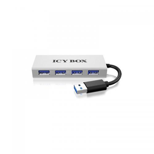 Hub USB Raidsonic IcyBox IB-AC6104, 4x USB 3.2 gen 1, Silver