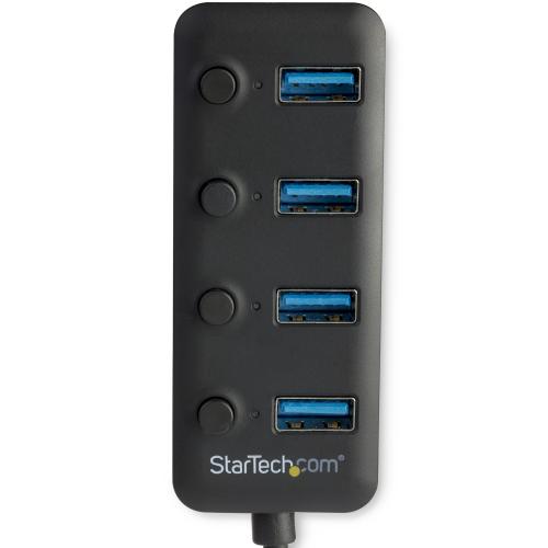Hub USB Startech HB30A4AIB, 4x USB 3.2 gen 1, Black