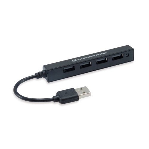 Hub USB Conceptronic HUBBIES05B, 4 x USB-A 2.0, Black