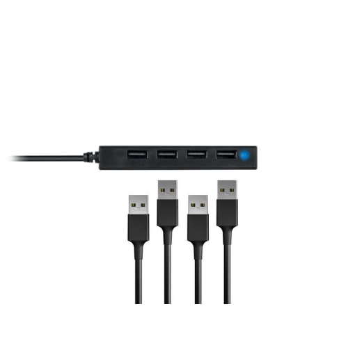 Hub USB Conceptronic HUBBIES05B, 4 x USB-A 2.0, Black