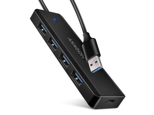 HUE-C1A, 4x USB 3.2 Gen 1, USB-C, 0.2m, USB Type-A, Negru