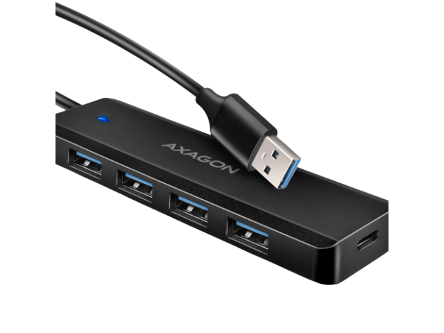 HUE-C1A, 4x USB 3.2 Gen 1, USB-C, 0.2m, USB Type-A, Negru