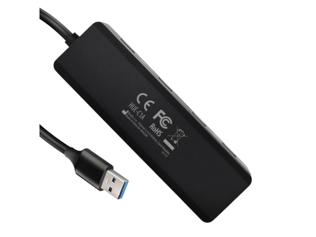 HUE-C1A, 4x USB 3.2 Gen 1, USB-C, 0.2m, USB Type-A, Negru