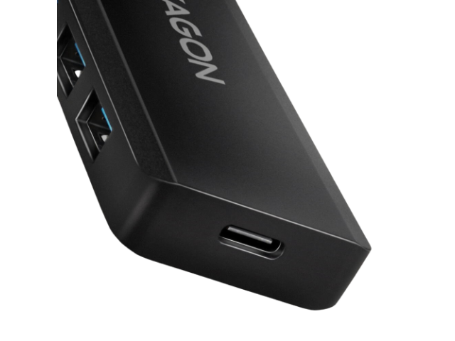 HUE-C1A, 4x USB 3.2 Gen 1, USB-C, 0.2m, USB Type-A, Negru