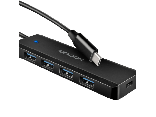 HUE-C1C, 4x USB 3.2 Gen 1, 0.2m, USB Type-C, Negru