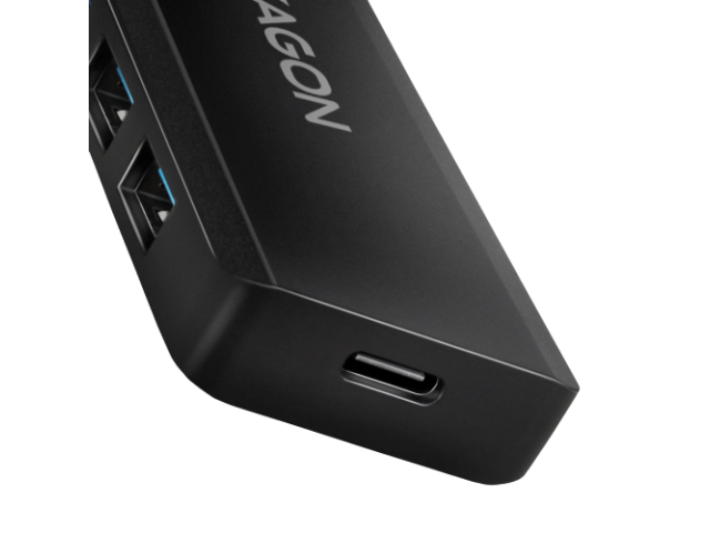 HUE-C1C, 4x USB 3.2 Gen 1, 0.2m, USB Type-C, Negru