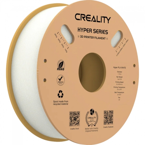 Filament Creality HYPER-PLA White PLA, 1.75mm, White