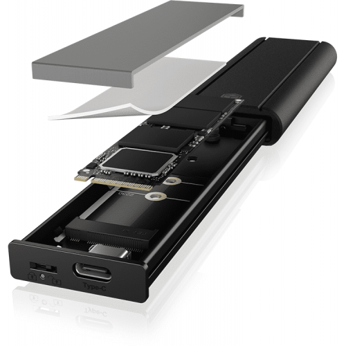Rack SSD Raidsonic Icybox IB-1807MT-C31, USB-C, M.2, Black