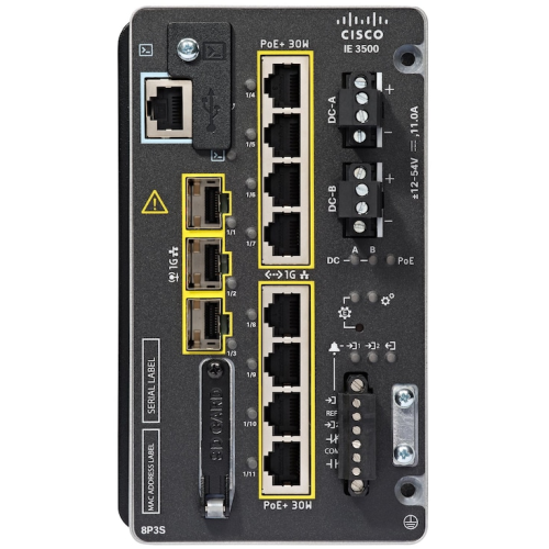 CISCO IE3500 W/ 8 GE POE+ AND 3/GE SFP MODULAR NA