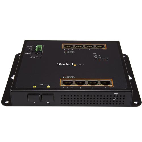 Switch Startech Industrial IES101GP2SFW, 8 porturi, PoE+