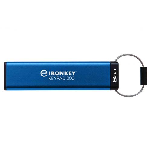 Stick Memorie Kingston IronKey Keypad 200, 8GB, USB 3.0, Blue