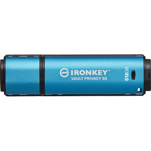 Stick Memorie Kingston IronKey Vault Privacy 50, 512 GB, USB 3.0, Blue