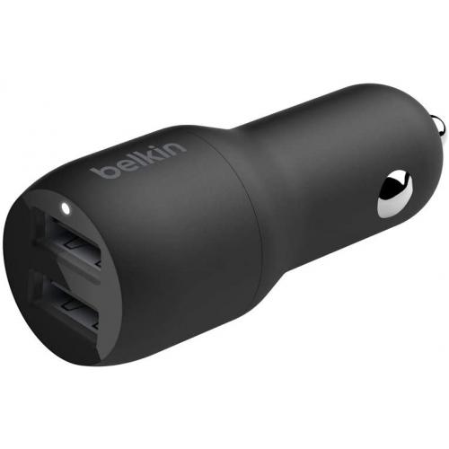 Incarcator auto Belkin Boost Charge, 2x USB-A, 24W, Black