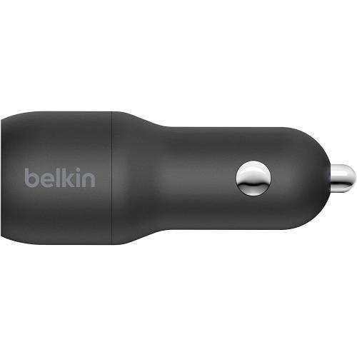 Incarcator auto Belkin Boost Charge, 2x USB-A, 24W, Black