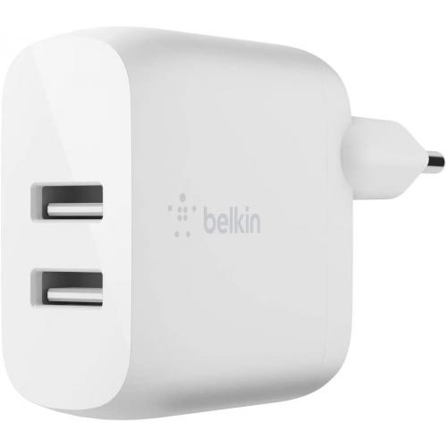 Incarcator retea BELKIN WCE001VF1MWH, 2x USB-A, White