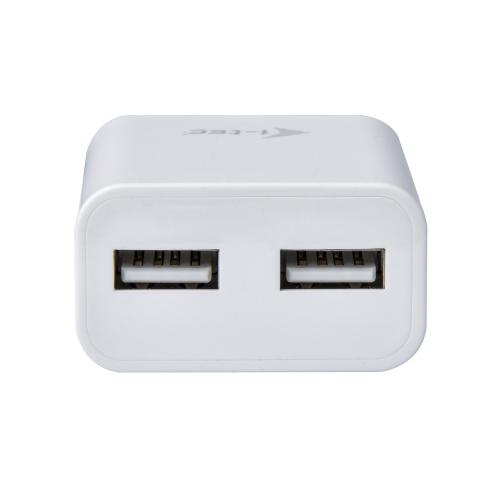 Incarcator retea i-tec, 2x USB, 2.4A, White