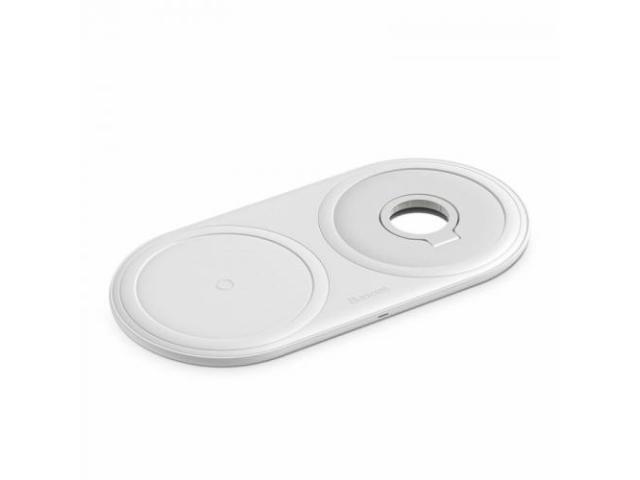 Incarcator Wireless Baseus Planet 2 in 1, 10W, White