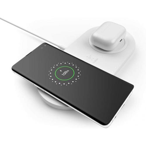 Incarcator Wireless Belkin WIZ002VFBK, 2x10W, White