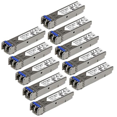 Transceiver Startech SFP 1.25GB J4859C10PKST, 1310 nm, Single-Mode / Multi-Mode, DDM, 10 km, Duplex LC, 10 bucati