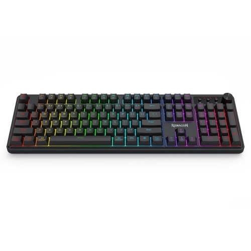 Tastatura gaming Bluetooth cu fir si wireless Redragon Volcano neagra iluminare RGB