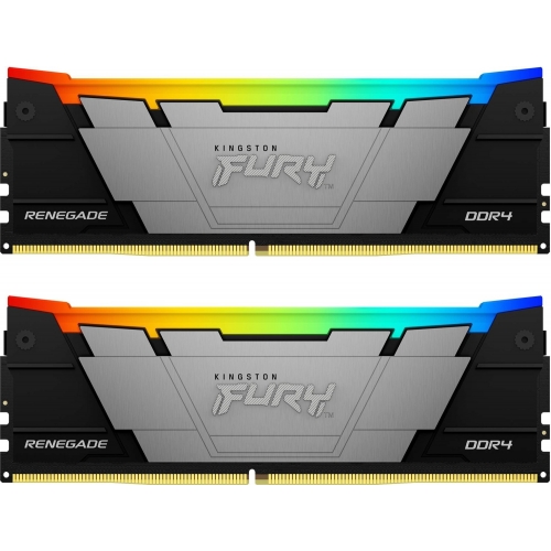 Kit Memorie Kingston FURY Renegade RGB Black Intel XMP 2.0, 16GB, DDR4-3600MHz, CL16, Dual Channel