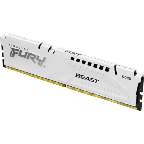 Memorie Kingston Fury Beast White Intel XMP 3.0, 16GB, DDR5-5200MHz, CL40