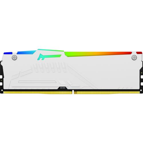 Kit Memorie Kingston Fury Beast RGB White Intel XMP 3.0, 32GB, DDR5-5600MHz, CL40, Dual Channel