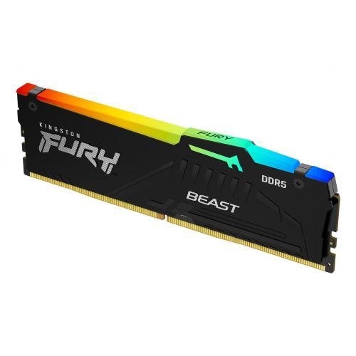Kit Memorie Kingston Fury Beast RGB AMD EXPO/Intel XMP 3.0, 64GB, DDR5-6000MHz, CL30, Dual Channel