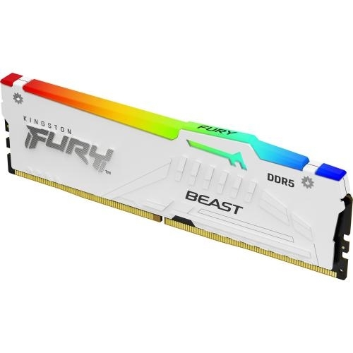 Memorie Kingston Fury Beast RGB White Intel XMP 3.0/AMD EXPO, 32GB, DDR5-6000MHz, CL36