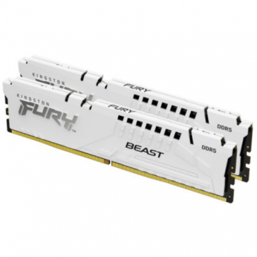 Kit Memorie Kingston FURY Beast White Intel XMP 3.0/AMD EXPO, 32GB, DDR5-6000MHz, CL36, Dual Channel