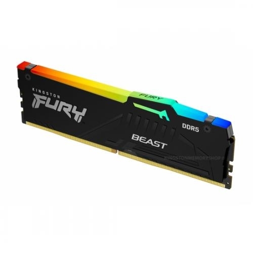 Kit Memorie Kingston Fury Beast RGB Intel XMP 3.0/AMD EXPO, 64GB, DDR5-6400MHz, CL32, Dual Channel